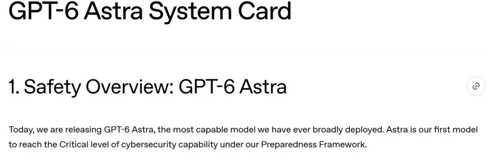 OpenAI官宣”AGI时代”：GPT-6 Astra的思维第一次”不可读”，监控者看不懂的模型来了